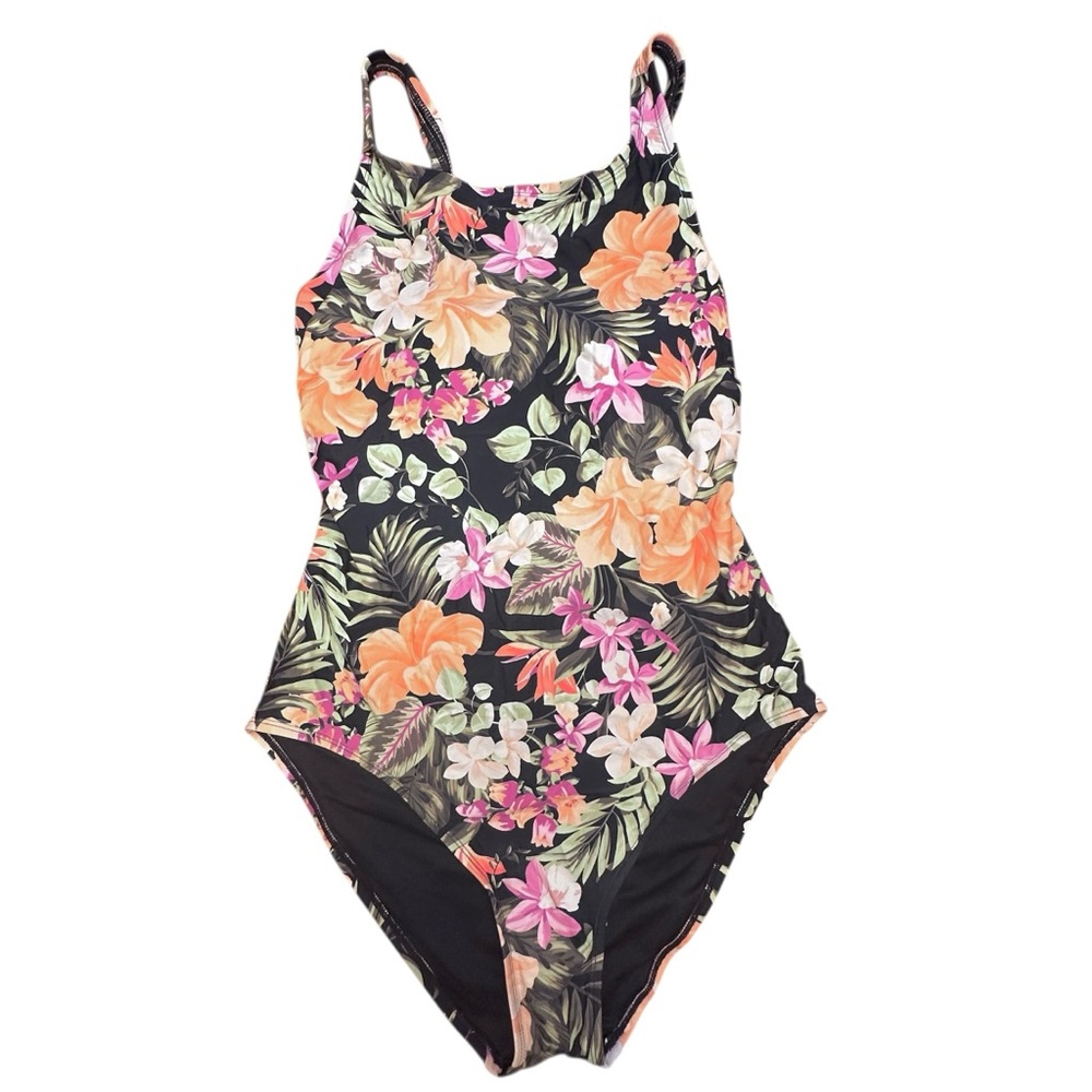 NWOT Hurley Floral One Piece Swimsuit Tropical‎ Flowers Large